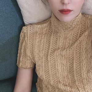 St John Collection Marie Gray Knit Sweater S M